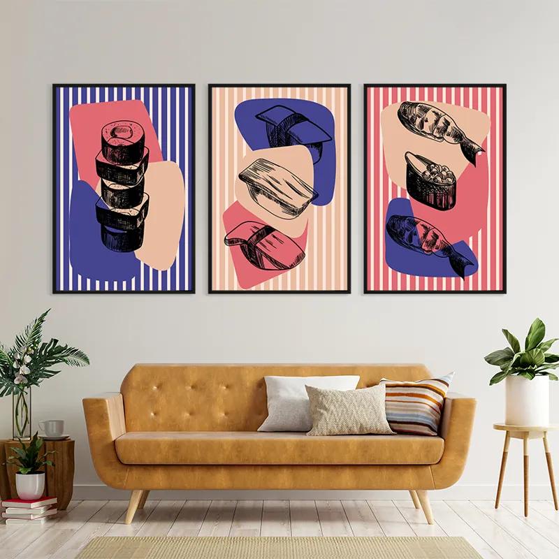 Tablou Multicanvas Sushi Set mockup 4