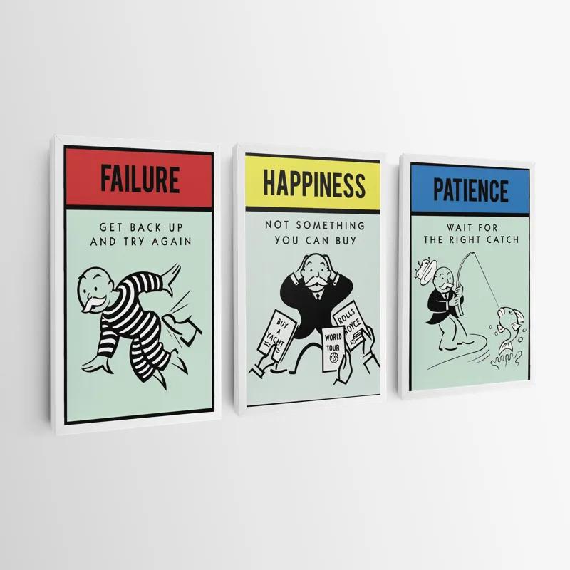 Tablou Multicanvas Monopoly Life Set mockup 0