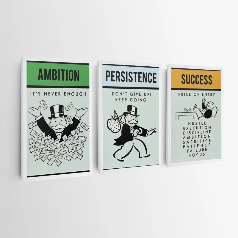 Tablou Multicanvas Monopoly Succes Set mockup 0