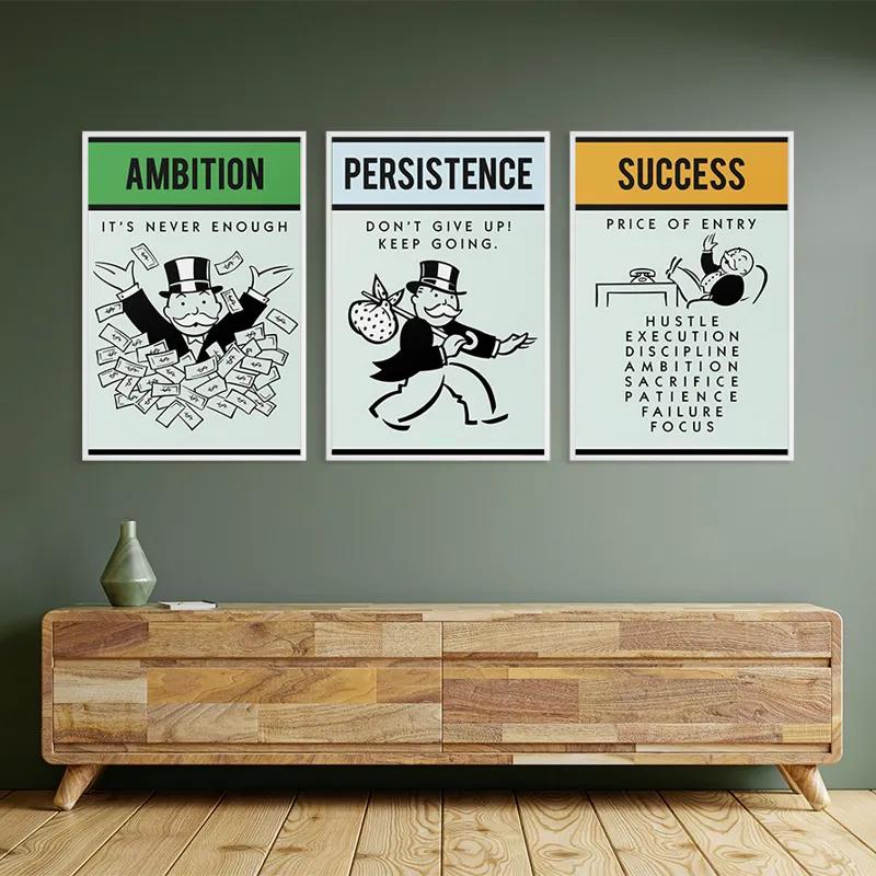 Tablou Multicanvas Monopoly Succes Set mockup 2