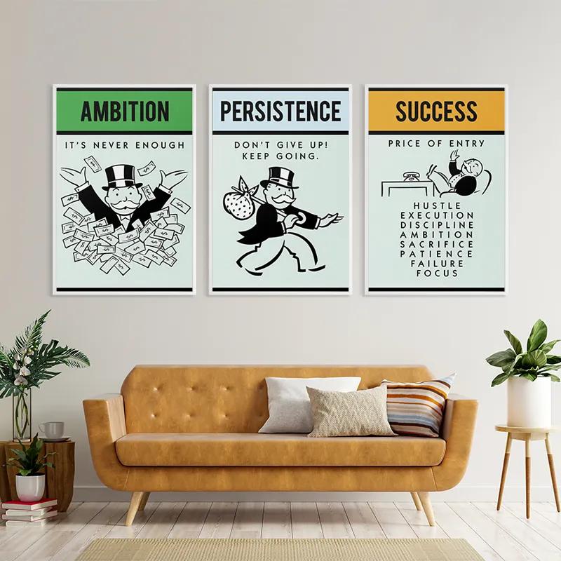 Tablou Multicanvas Monopoly Succes Set mockup 4