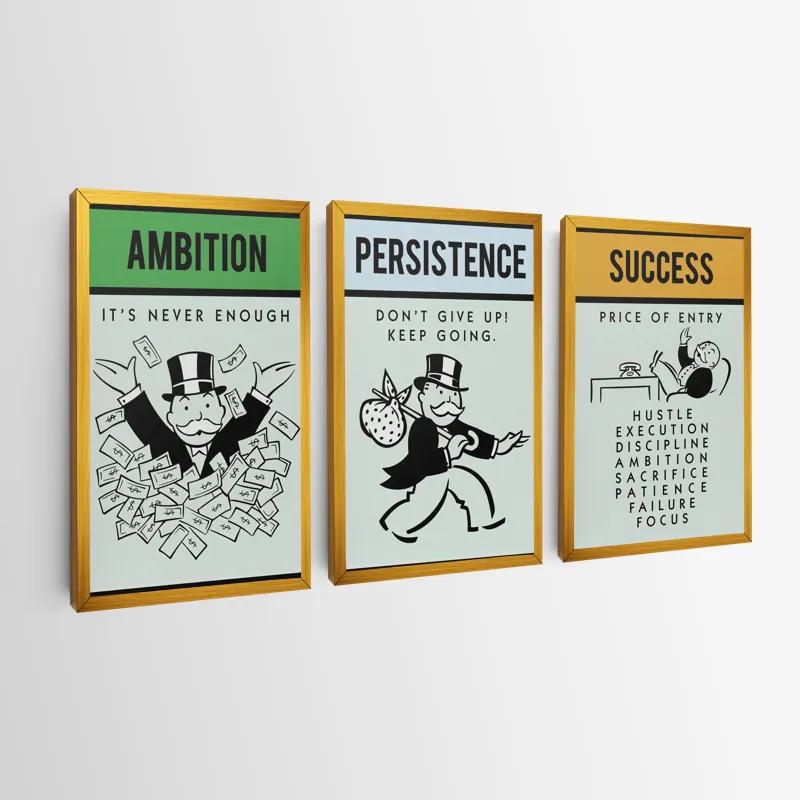 Tablou Multicanvas Monopoly Succes Set mockup 0