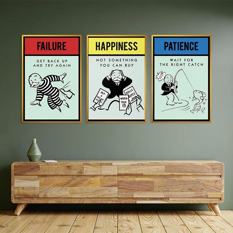 Tablou Multicanvas Monopoly Life Set mockup 2