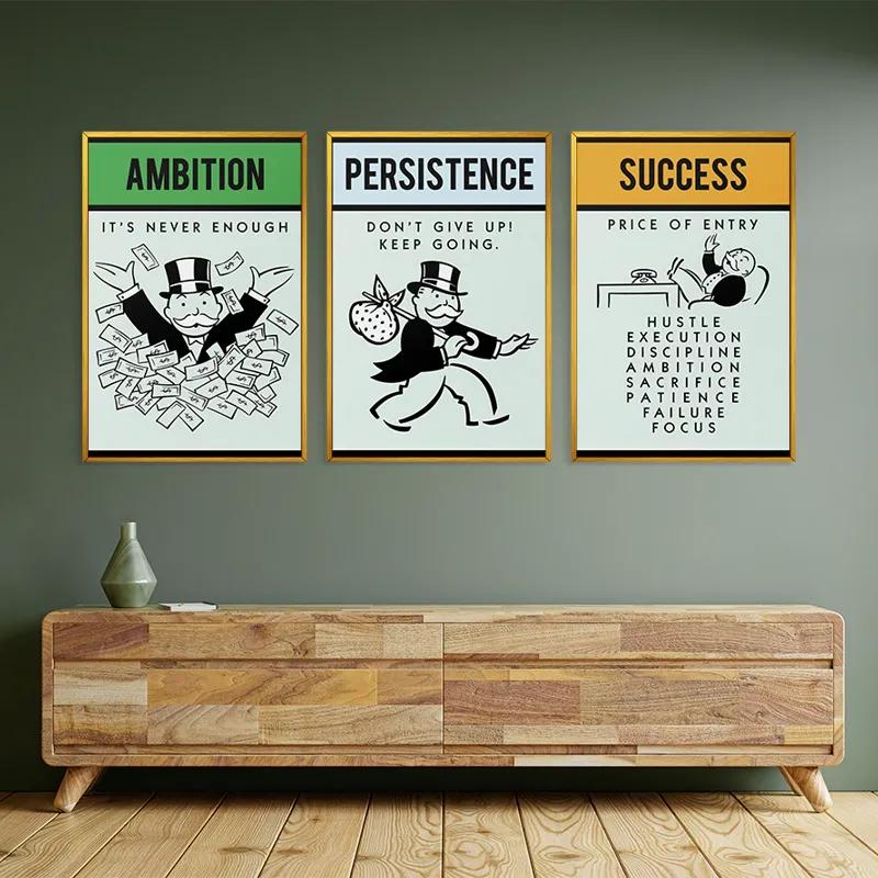 Tablou Multicanvas Monopoly Succes Set mockup 2