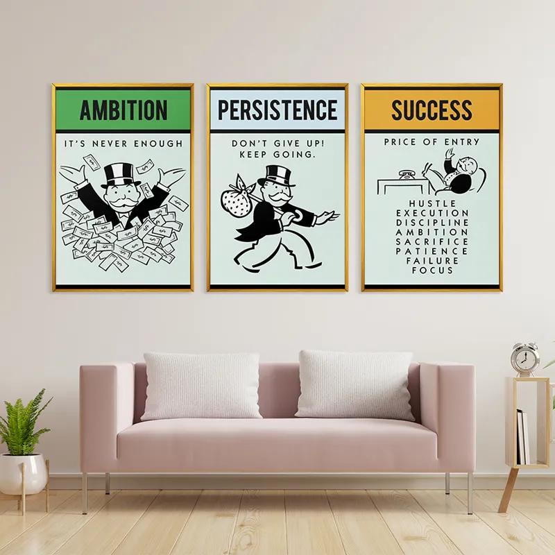 Tablou Multicanvas Monopoly Succes Set mockup 3