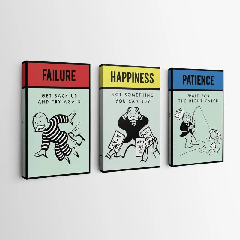 Tablou Multicanvas Monopoly Life Set mockup 0