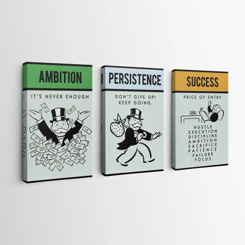 Tablou Multicanvas Monopoly Succes Set mockup 0