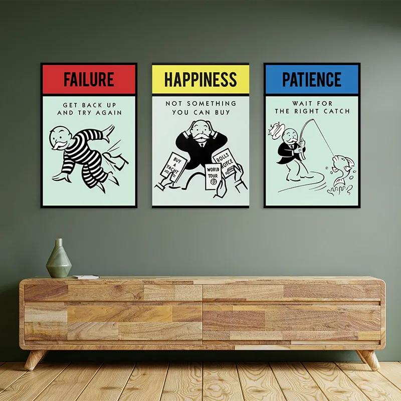 Tablou Multicanvas Monopoly Life Set mockup 2