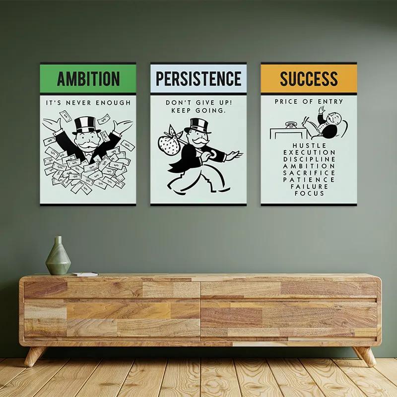 Tablou Multicanvas Monopoly Succes Set mockup 2