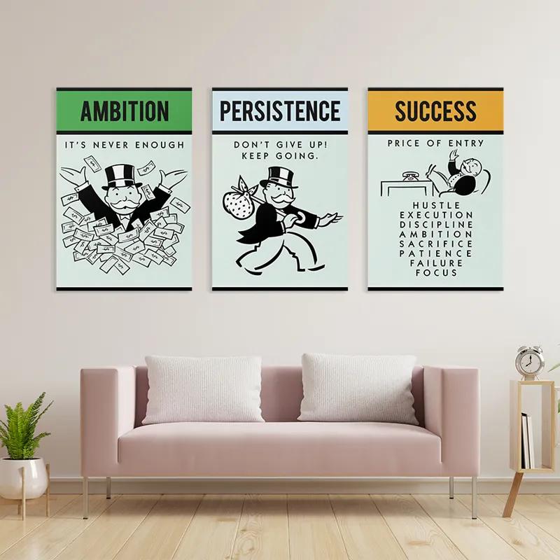 Tablou Multicanvas Monopoly Succes Set mockup 3