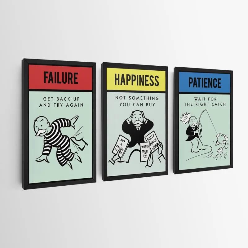 Tablou Multicanvas Monopoly Life Set mockup 0