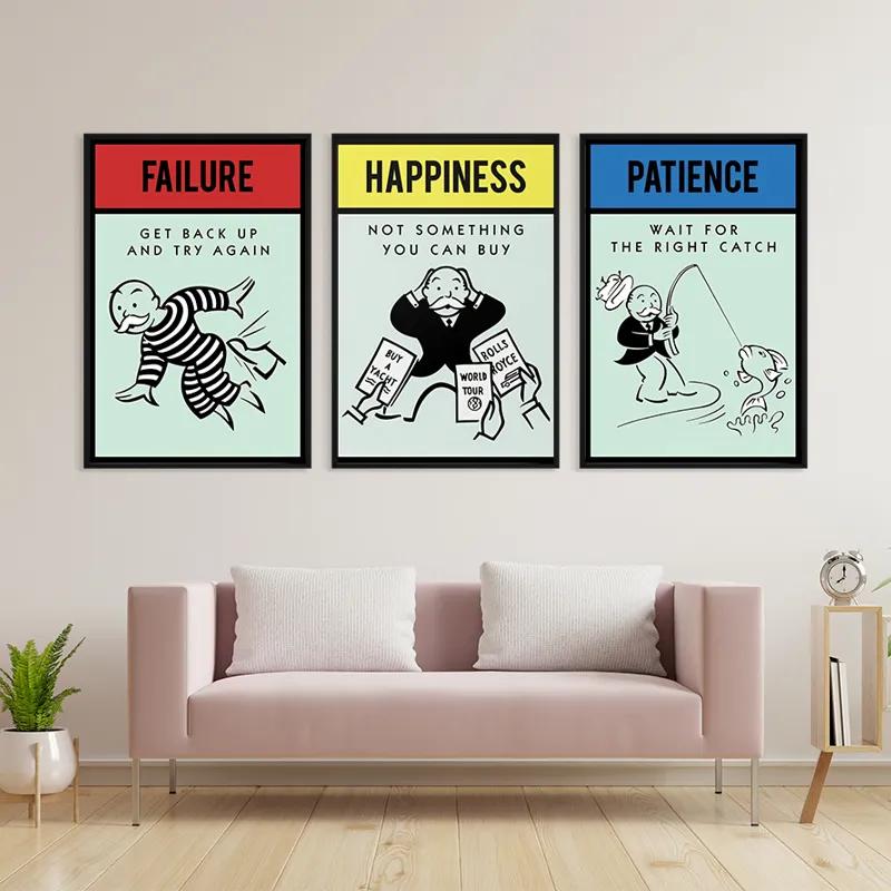 Tablou Multicanvas Monopoly Life Set mockup 3