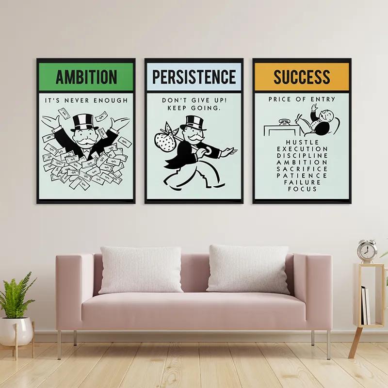 Tablou Multicanvas Monopoly Succes Set mockup 3