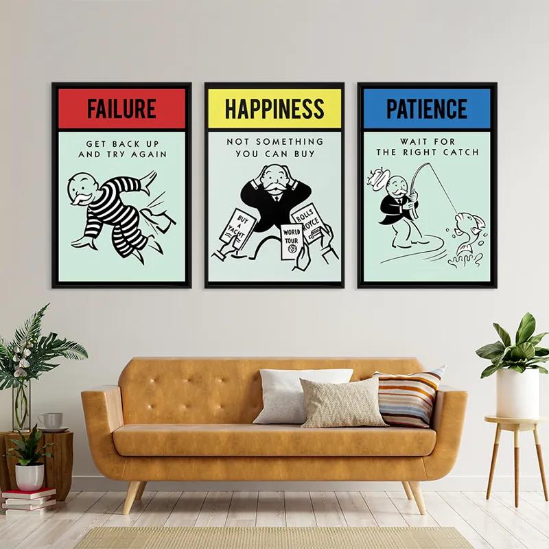 Tablou Multicanvas Monopoly Life Set mockup 4