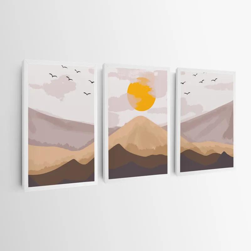Tablou Multicanvas Mountain Sunrise Set mockup 0