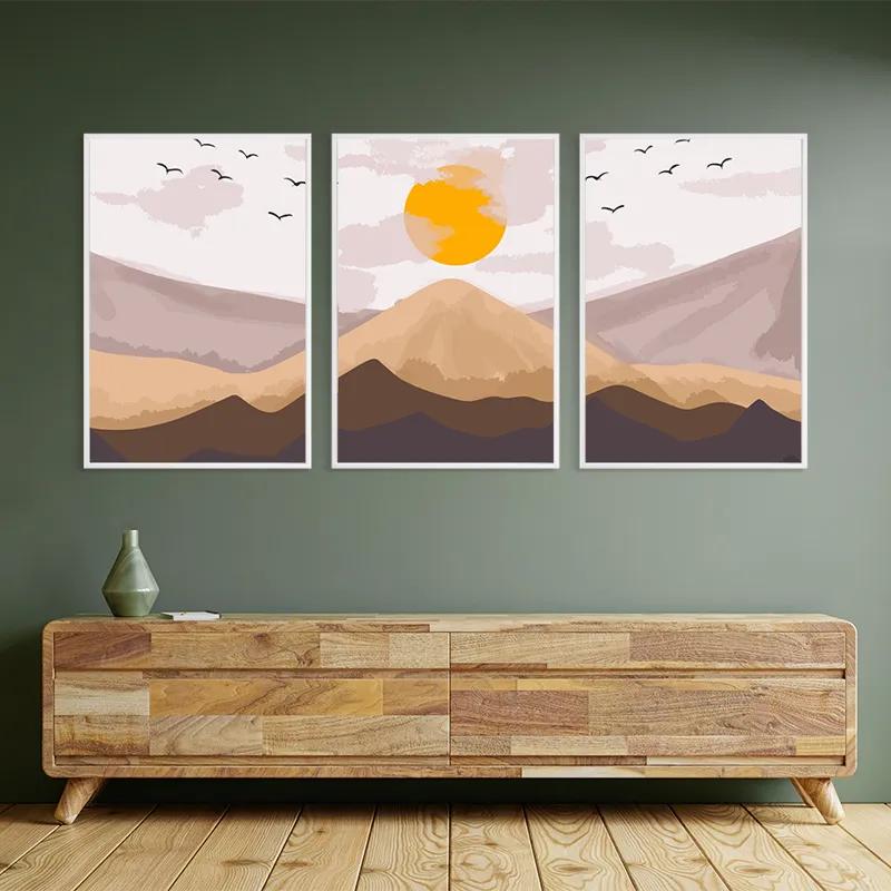 Tablou Multicanvas Mountain Sunrise Set mockup 2
