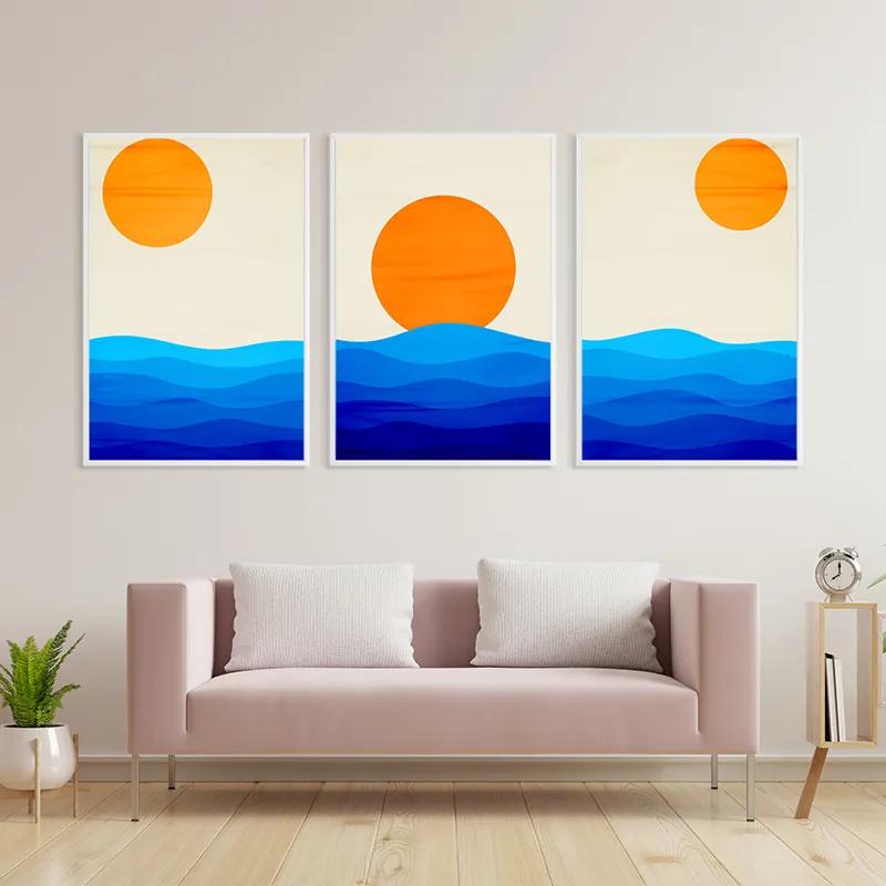 Tablou Multicanvas Stronglue Waves mockup 3