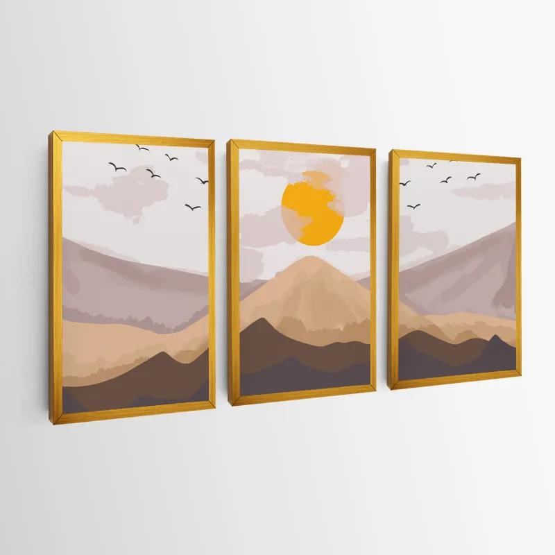 Tablou Multicanvas Mountain Sunrise Set mockup 0