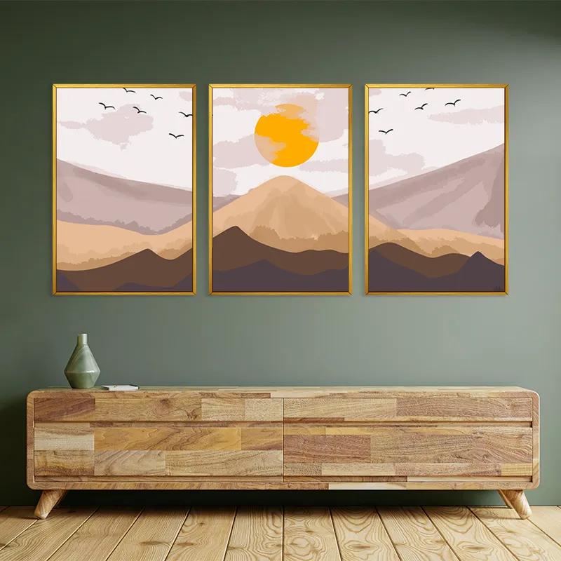 Tablou Multicanvas Mountain Sunrise Set mockup 2