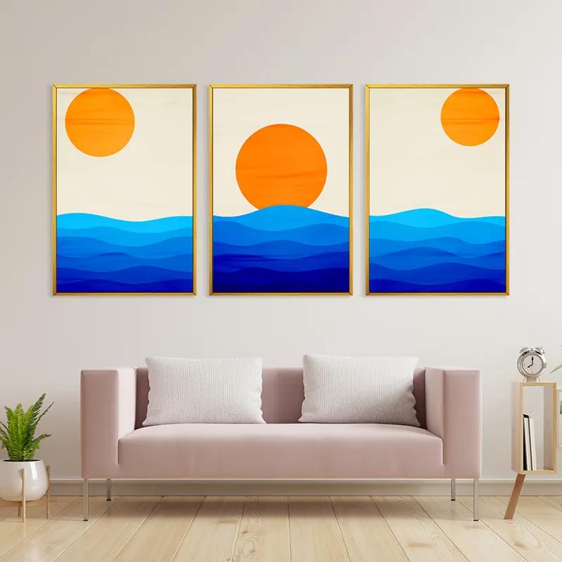 Tablou Multicanvas Stronglue Waves mockup 3