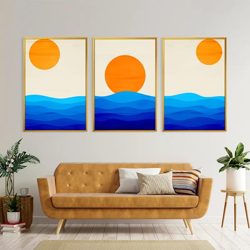 Tablou Multicanvas Stronglue Waves mockup 4