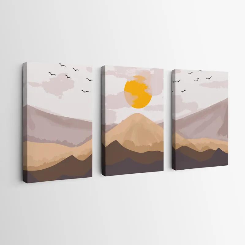 Tablou Multicanvas Mountain Sunrise Set mockup 0