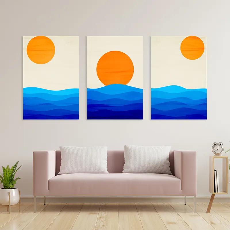 Tablou Multicanvas Stronglue Waves mockup 3