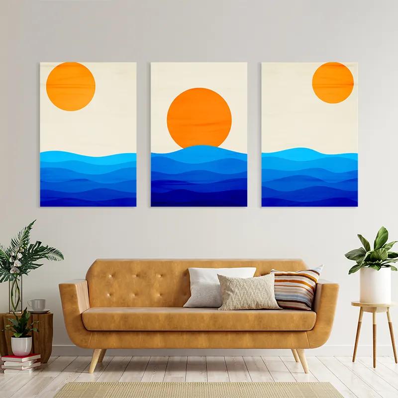 Tablou Multicanvas Stronglue Waves mockup 4