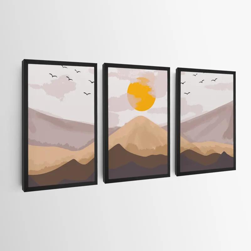 Tablou Multicanvas Mountain Sunrise Set mockup 0