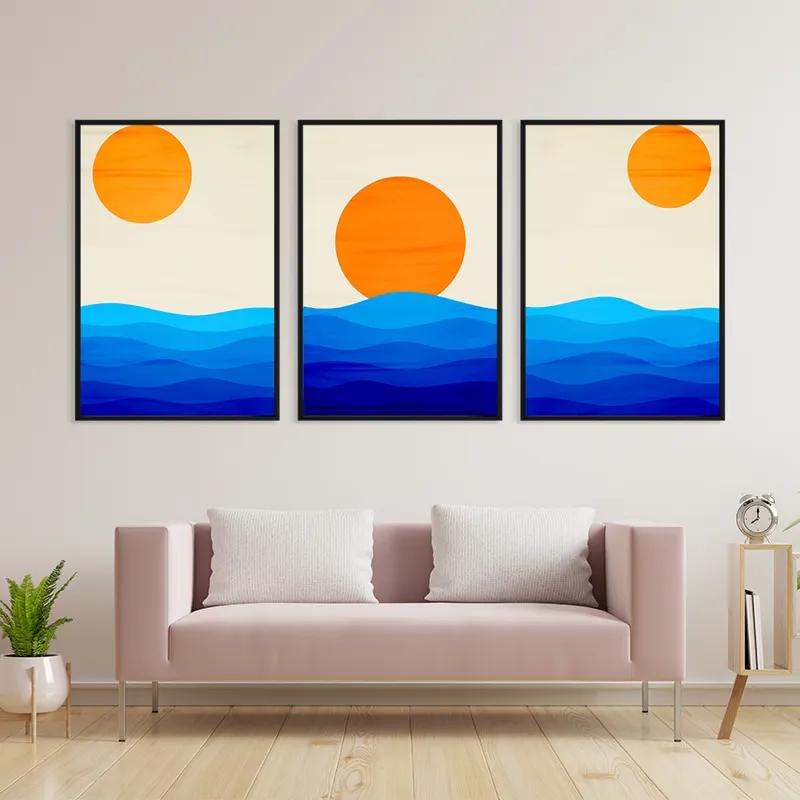 Tablou Multicanvas Stronglue Waves mockup 3