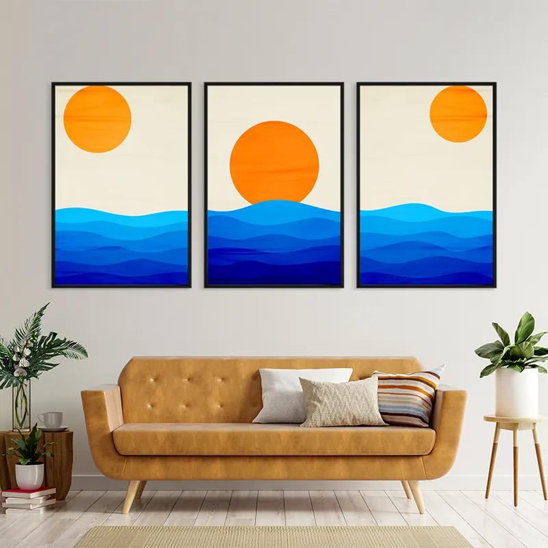 Tablou Multicanvas Stronglue Waves mockup 4