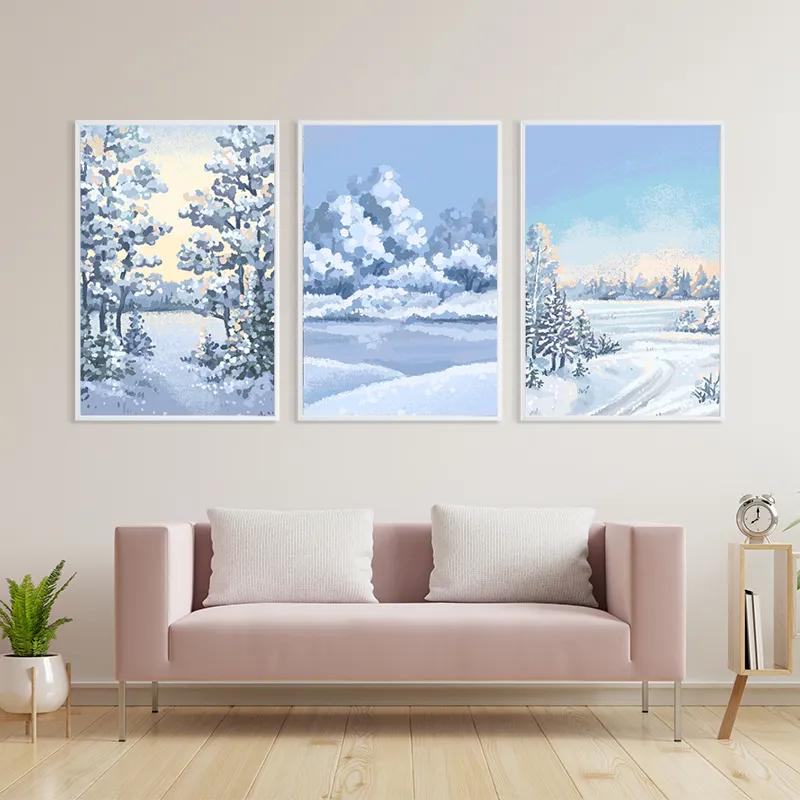 Tablou Multicanvas Art Winter Set mockup 3