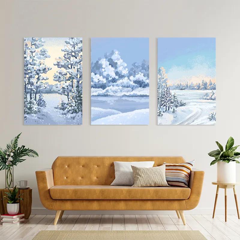 Tablou Multicanvas Art Winter Set mockup 4