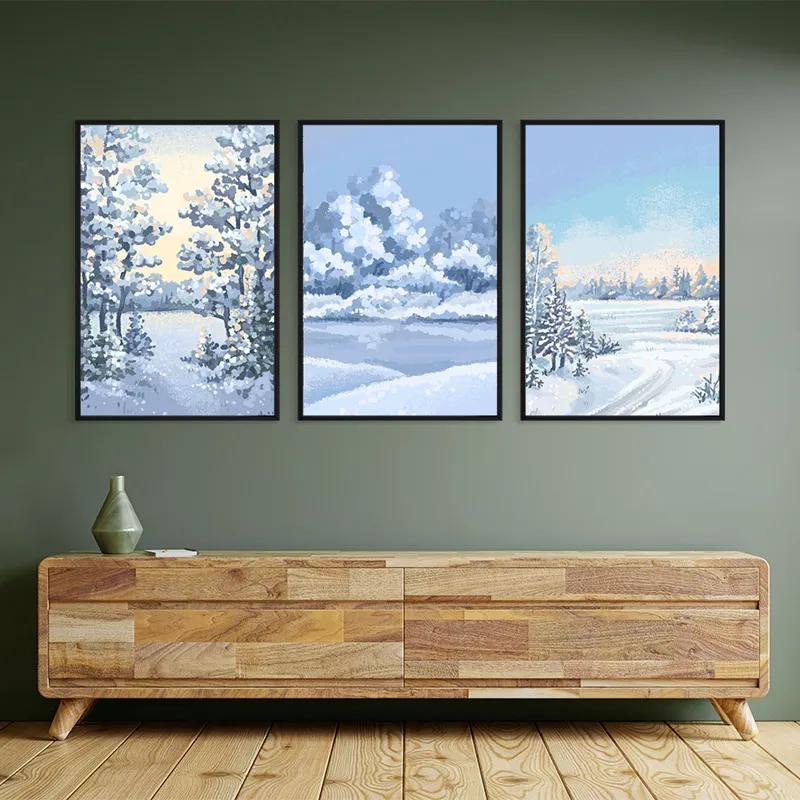 Tablou Multicanvas Art Winter Set mockup 2