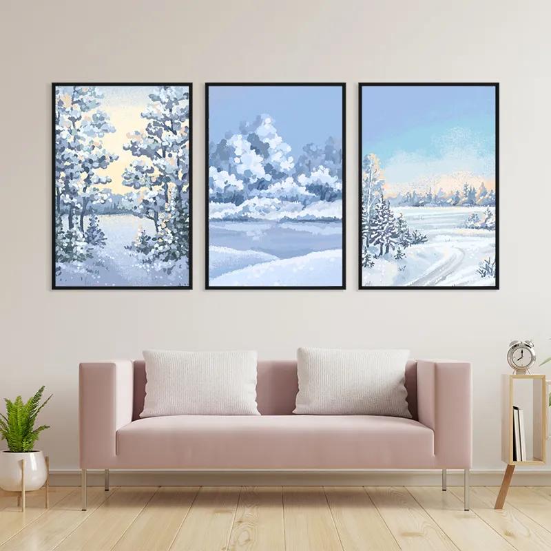 Tablou Multicanvas Art Winter Set mockup 3