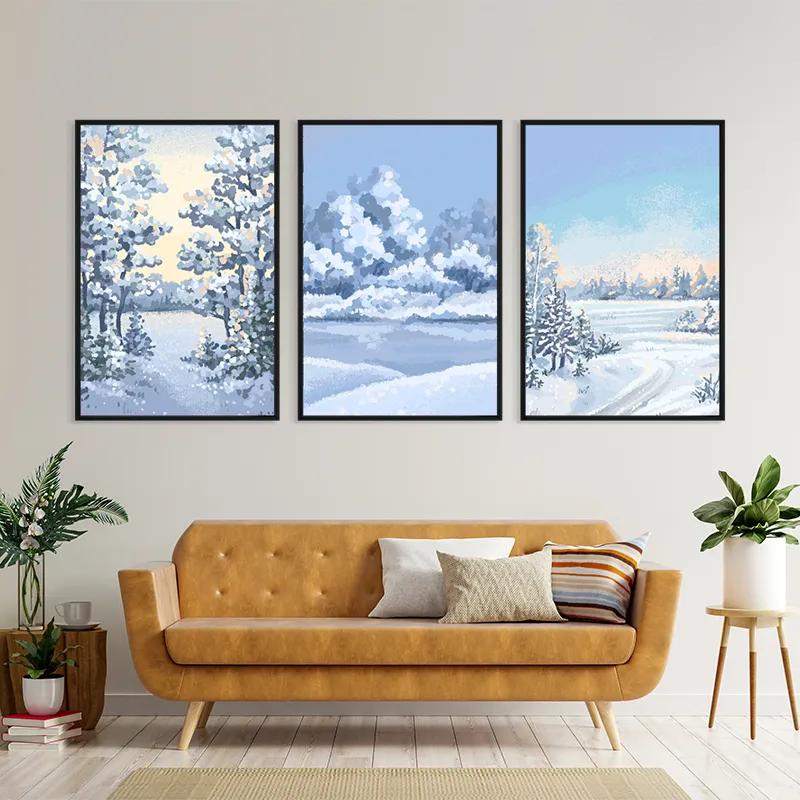 Tablou Multicanvas Art Winter Set mockup 4