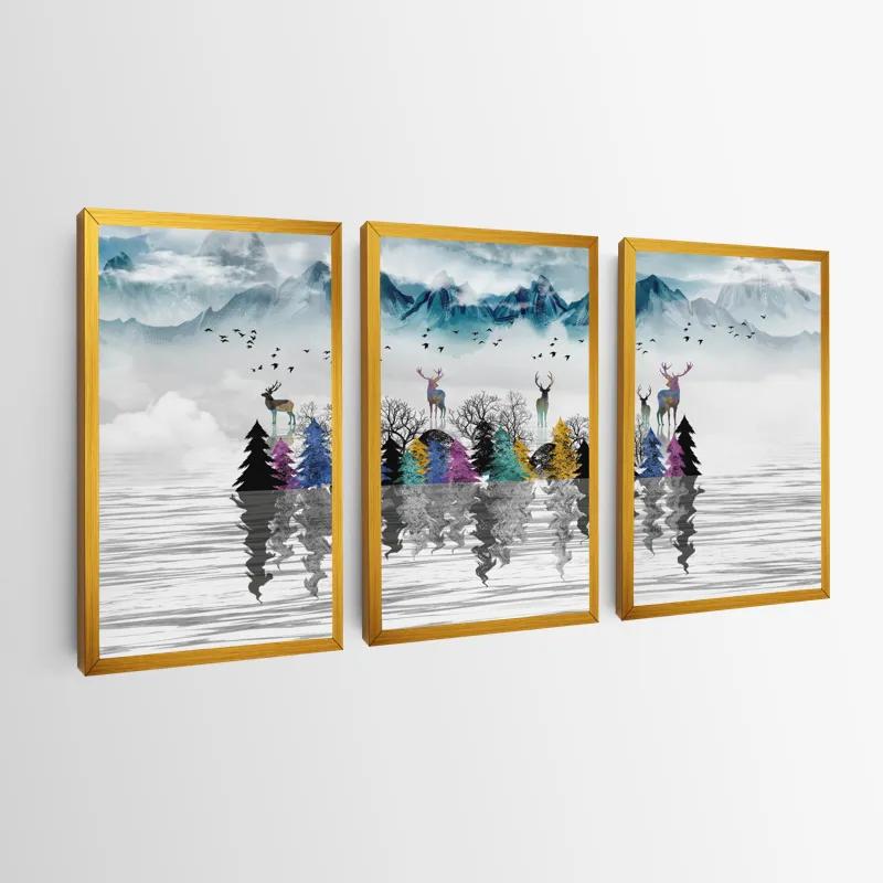 Tablou Multicanvas Mountain Lake mockup 0