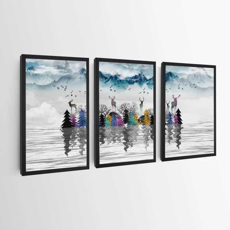 Tablou Multicanvas Mountain Lake mockup 0