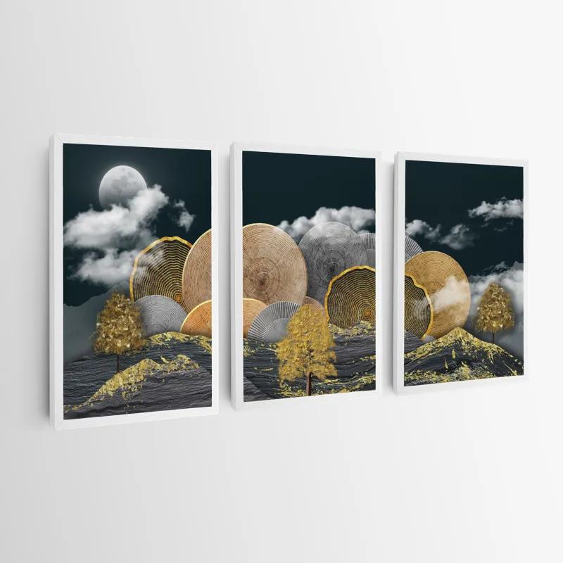 Tablou Multicanvas Circle Over The Mountain mockup 0