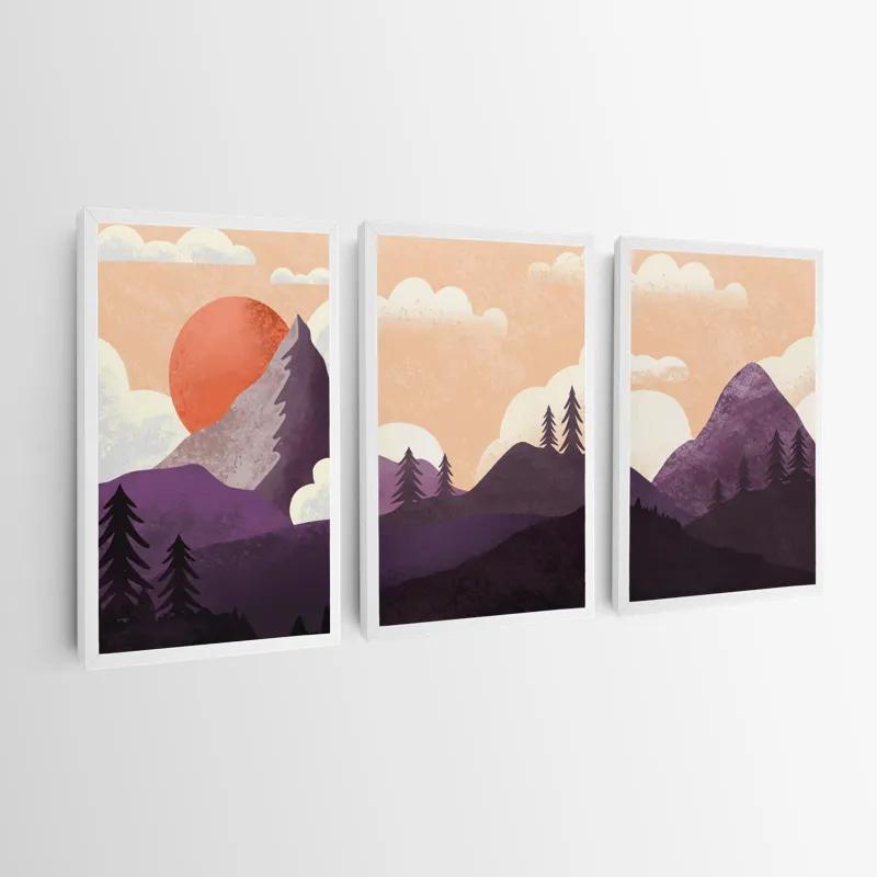 Tablou Multicanvas Purple Mountain mockup 0