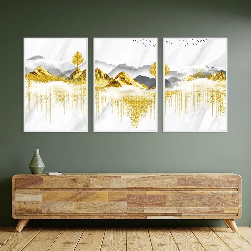 Tablou Multicanvas Golden White Mountains mockup 2