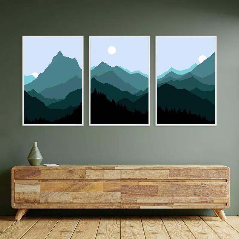 Tablou Multicanvas Green Mountain mockup 2