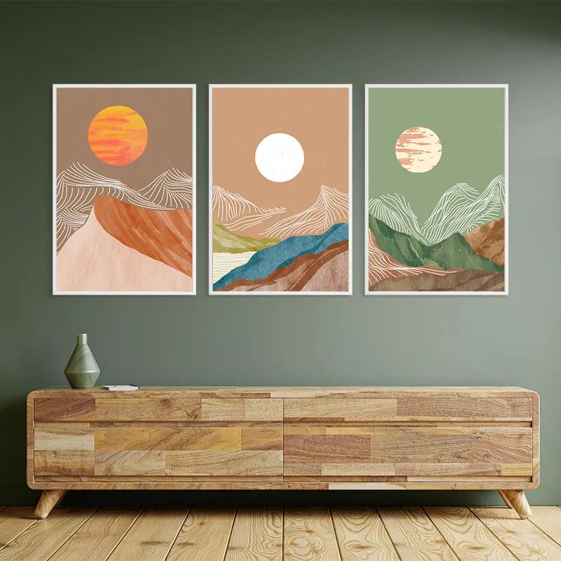 Tablou Multicanvas White Moon Set mockup 2