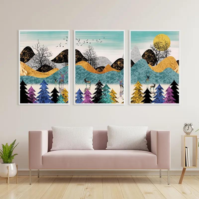 Tablou Multicanvas Color Mountain mockup 3