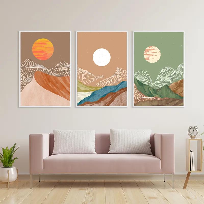 Tablou Multicanvas White Moon Set mockup 3