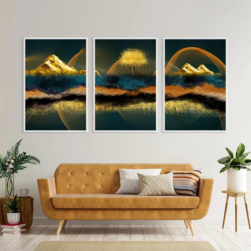 Tablou Multicanvas Mountain Waves mockup 4
