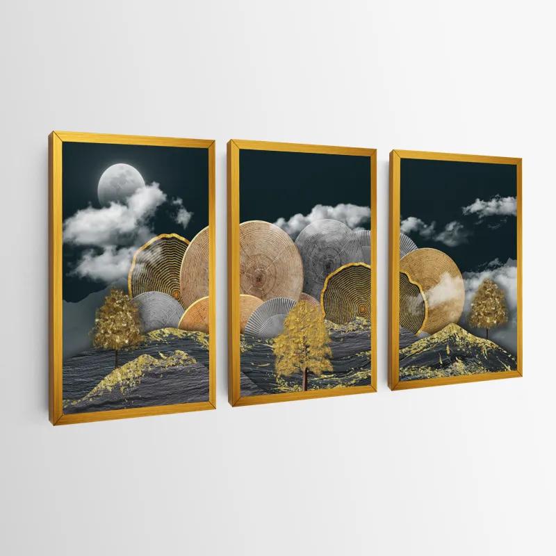 Tablou Multicanvas Circle Over The Mountain mockup 0