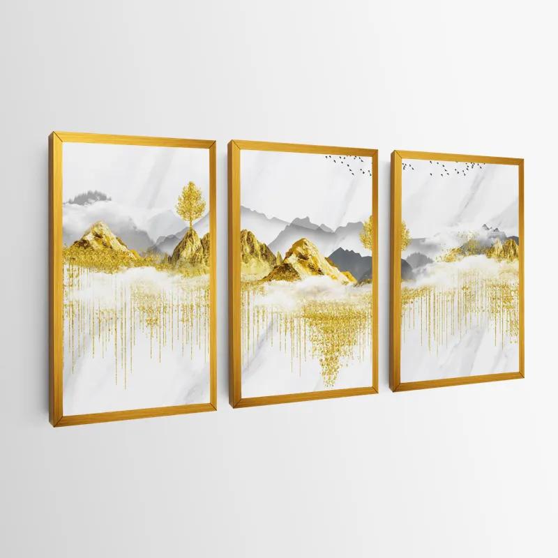Tablou Multicanvas Golden White Mountains mockup 0