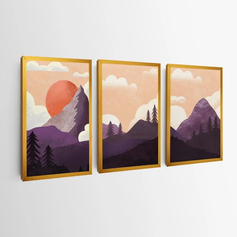 Tablou Multicanvas Purple Mountain mockup 0