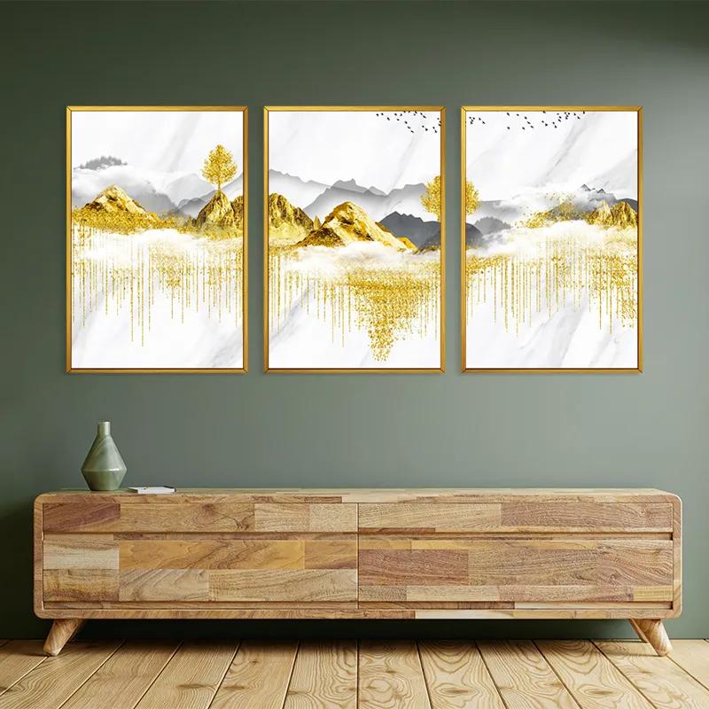 Tablou Multicanvas Golden White Mountains mockup 2
